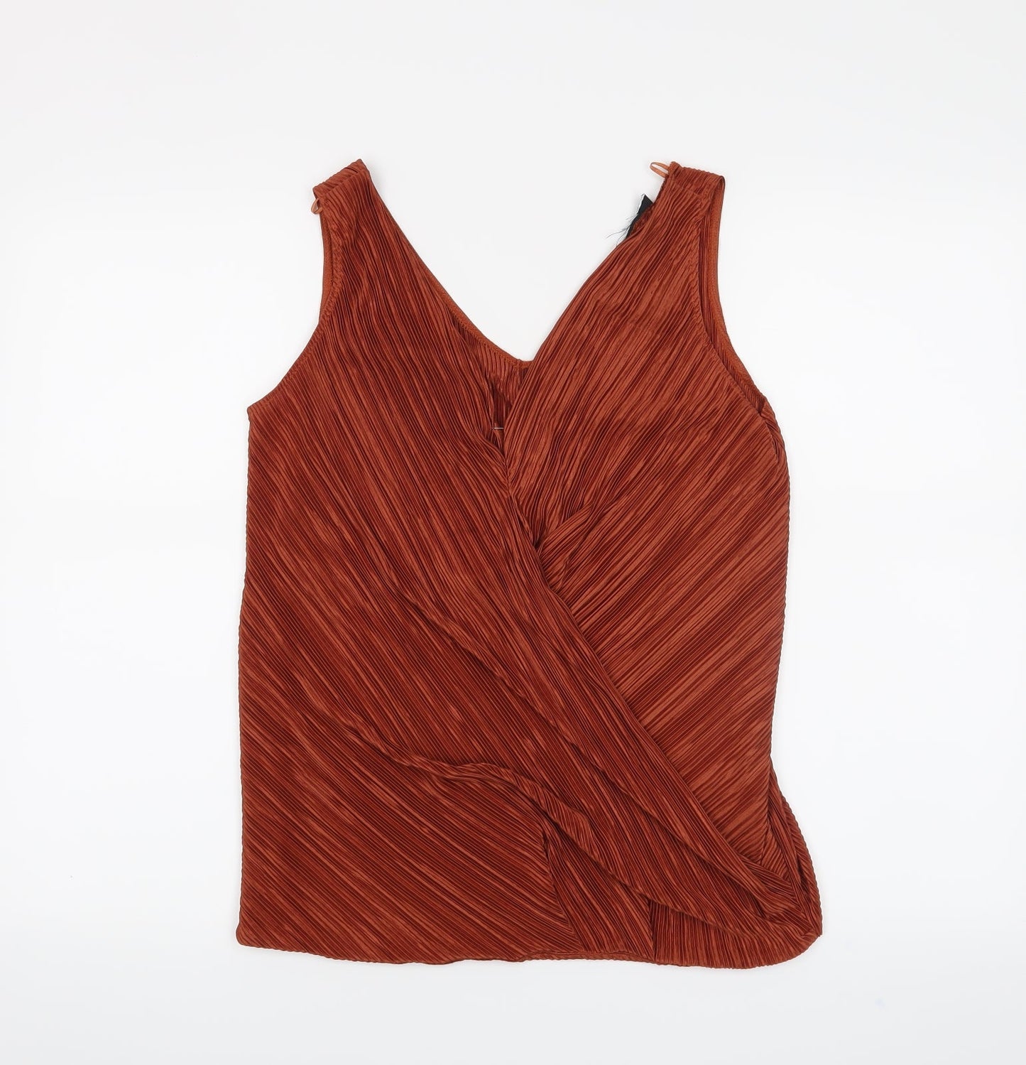 Preworn Womens Orange   Basic Blouse Size 8