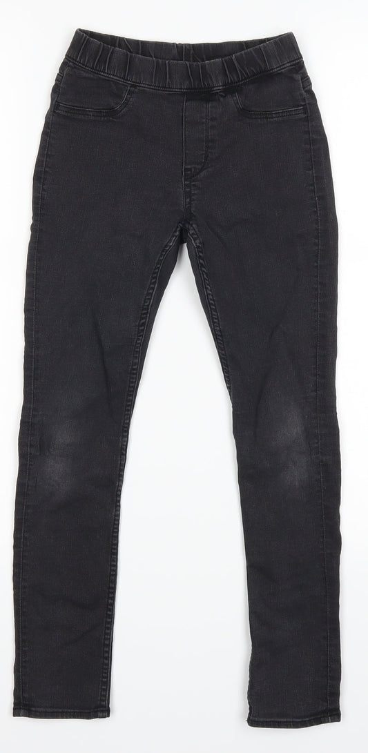 H&M Girls Black   Skinny Jeans Size 7-8 Years