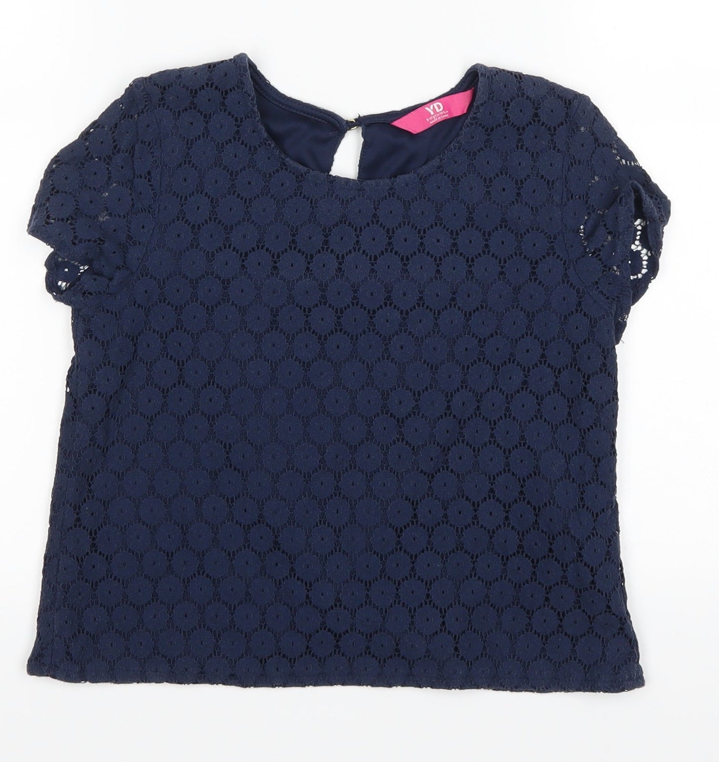 YD  Girls Blue   Basic T-Shirt Size 9-10 Years