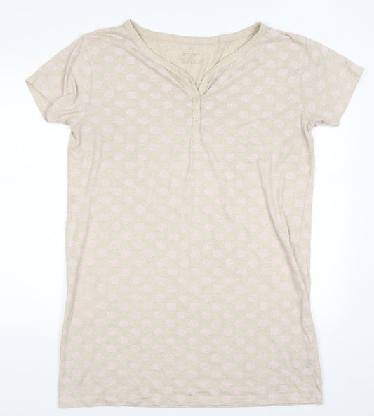 Primark Womens Beige Polka Dot  T-Shirt Dress  Size S
