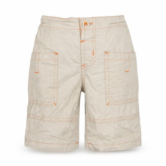 Front view of Early Days Baby Beige Cargo Trousers, size 12-18, Months