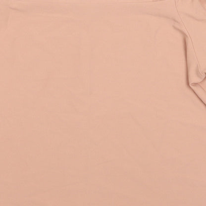 Brand and care label for F&F women’s beige basic blouse, size UK 12