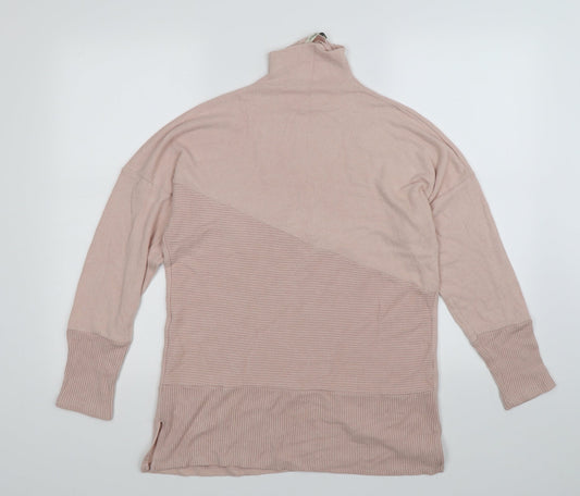 George Womens Pink Striped Knit Pullover Jumper Size M