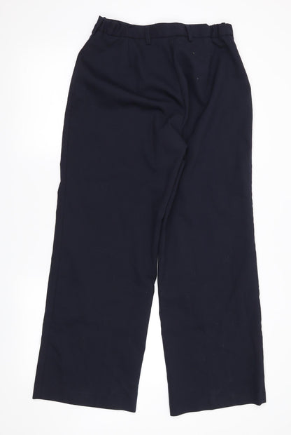 Back view of Alexander women’s blue trousers, size UK 12, 28.5-inch leg