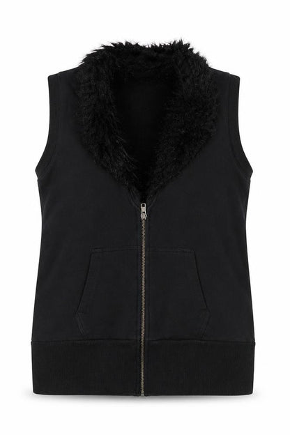 Front view of Select women’s black full zip jumper, size UK 14