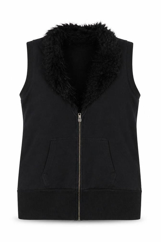 Front view of Select women’s black full zip jumper, size UK 14
