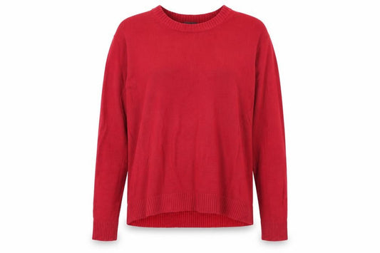 Front view of Berkertex women’s red jumper, size UK 10