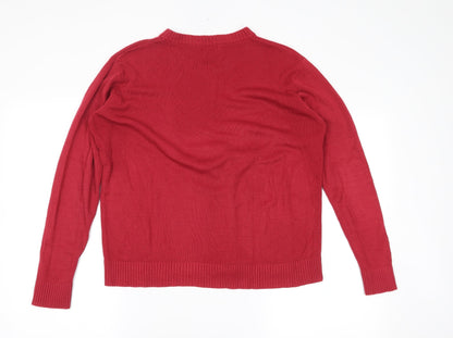 Back view of Berkertex women’s red jumper, size UK 10