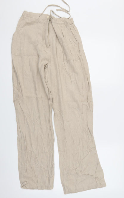 Additional front view of Diamonds women’s beige trousers, size M, 27.5-inch leg