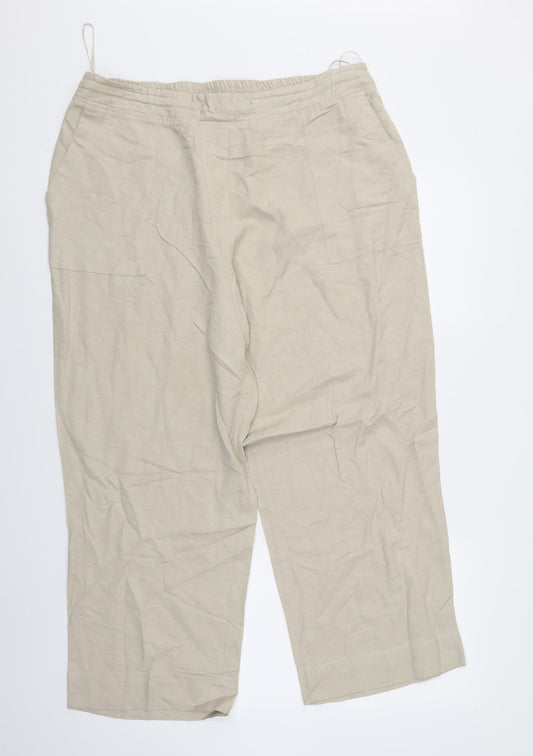 Julipa Womens Ivory   Trousers  Size 18 L26 in