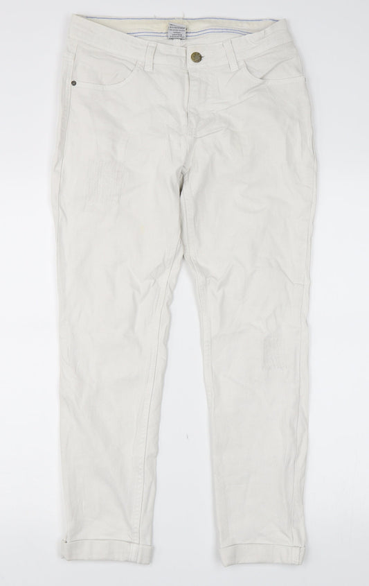 Up Fashion Womens White   Skinny Jeans Size 10 L26 in