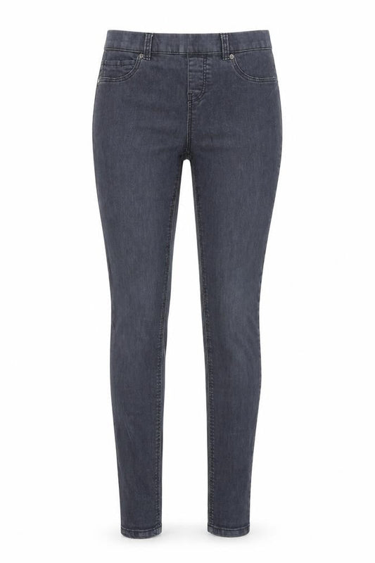 Front view of New Look women’s grey skinny jeans, size UK 8, 28-inch leg