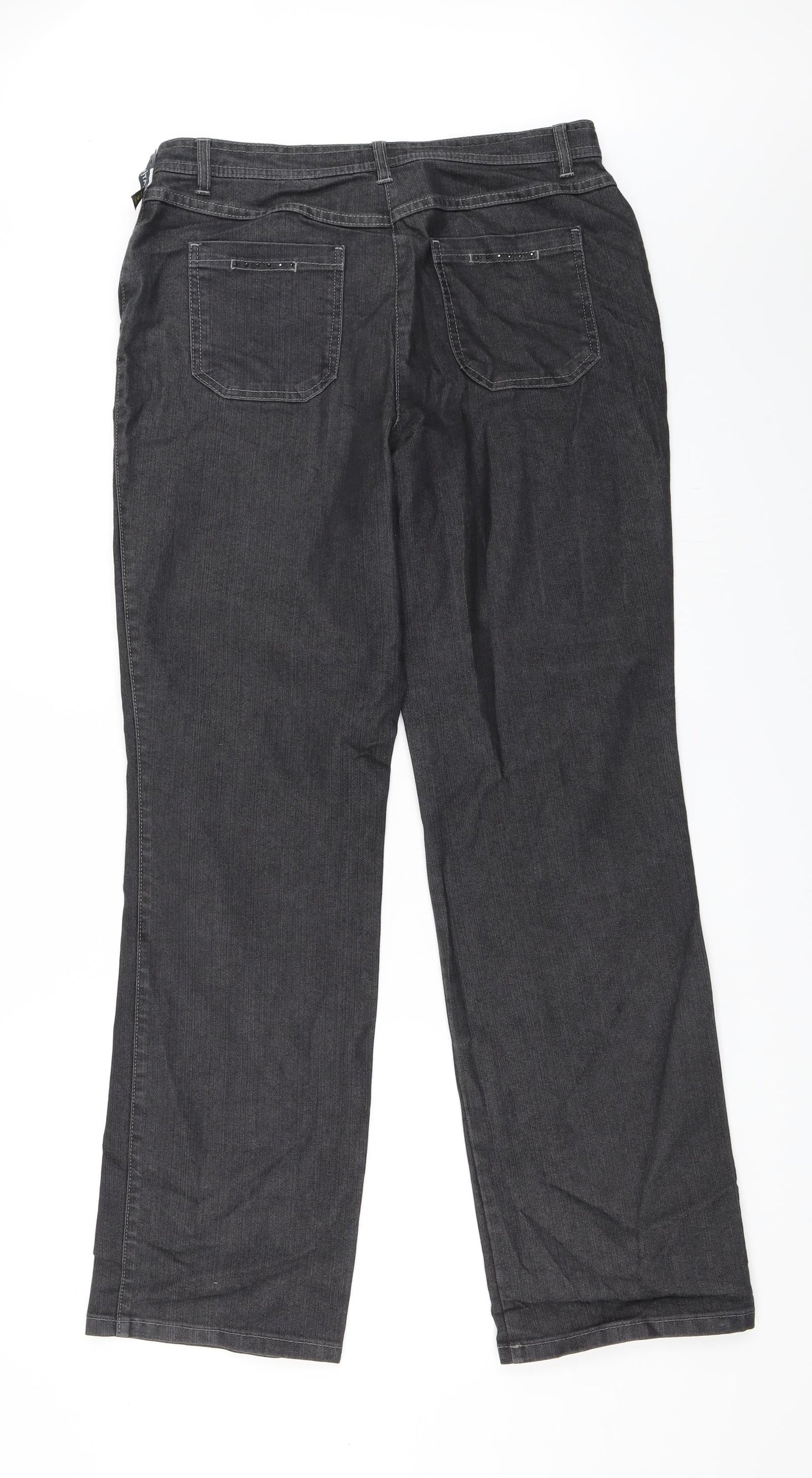 Bonita Womens Grey   Wide-Leg Jeans Size 32 in L31 in