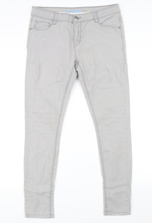 Preworn Womens Grey   Skinny Jeans Size 12 L29 in