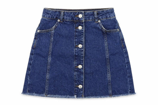 Topshop Womens Blue   A-Line Skirt Size 8