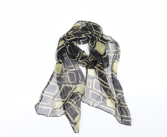 Preworn Womens Black Geometric   Scarf