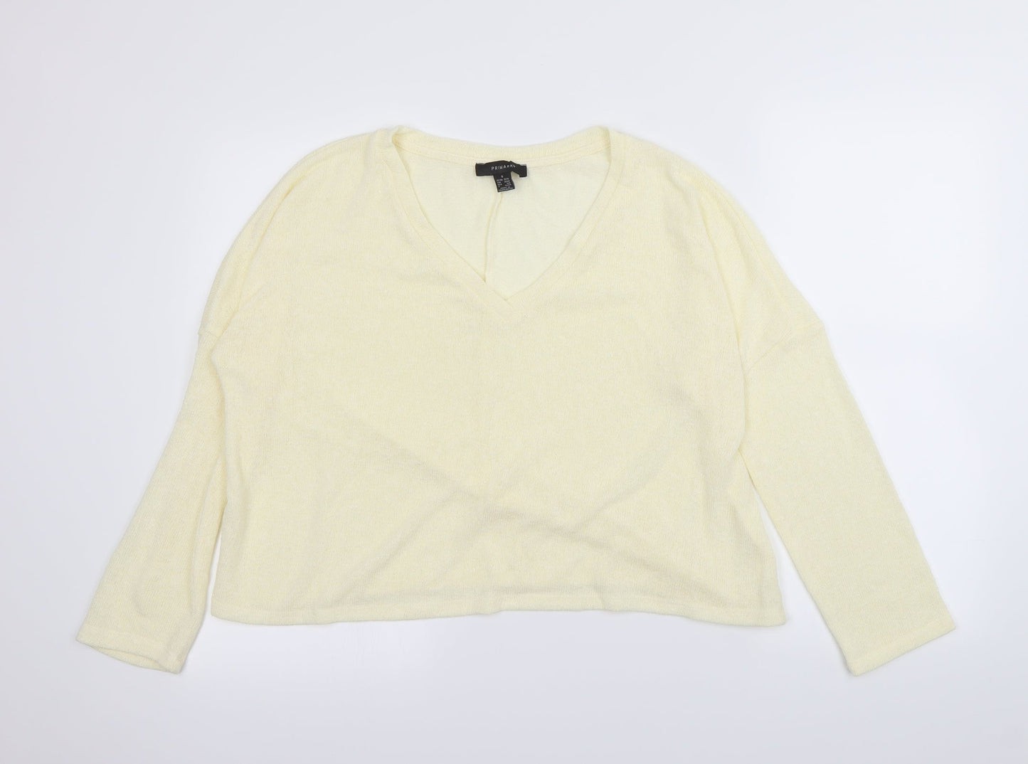 Primark Womens Yellow   Henley Jumper Size S