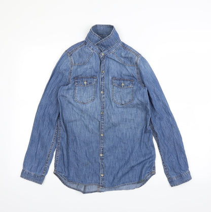 Additional front view of Gap girls’ blue jacket, size 2XL