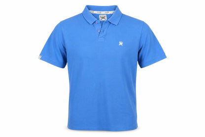 Front view of FCU men’s blue polo, size M