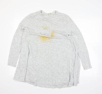Additional front view of River Island women’s grey jumper, size UK 10