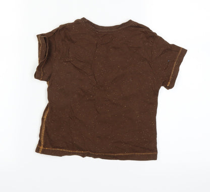 Back view of Star Wars boys’ brown basic t-shirt, size XS