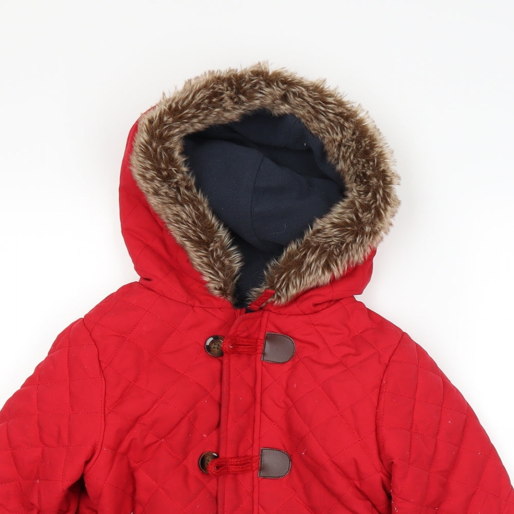 George Girls Red   Parka Coat Size S