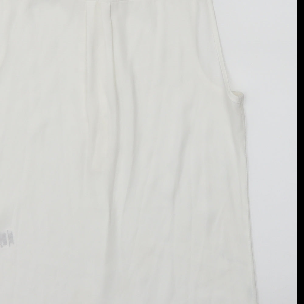 Dorothy Perkins Womens White   Cropped Button-Up Size 10