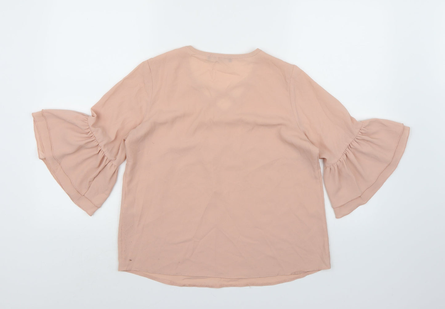 Select Womens Pink  Chiffon Basic Blouse Size 10