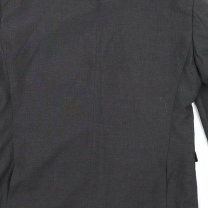 Brand and care label for Next men’s grey rayon jacket suit jacket, size 42