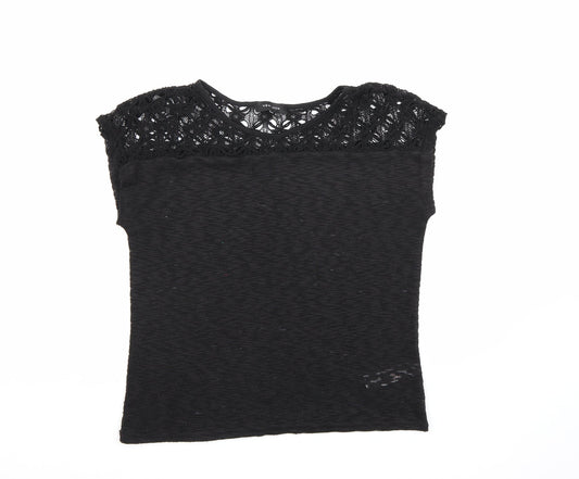New Look Womens Black  Knit Pullover Jumper Size 12