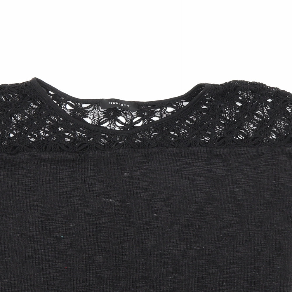 New Look Womens Black  Knit Pullover Jumper Size 12