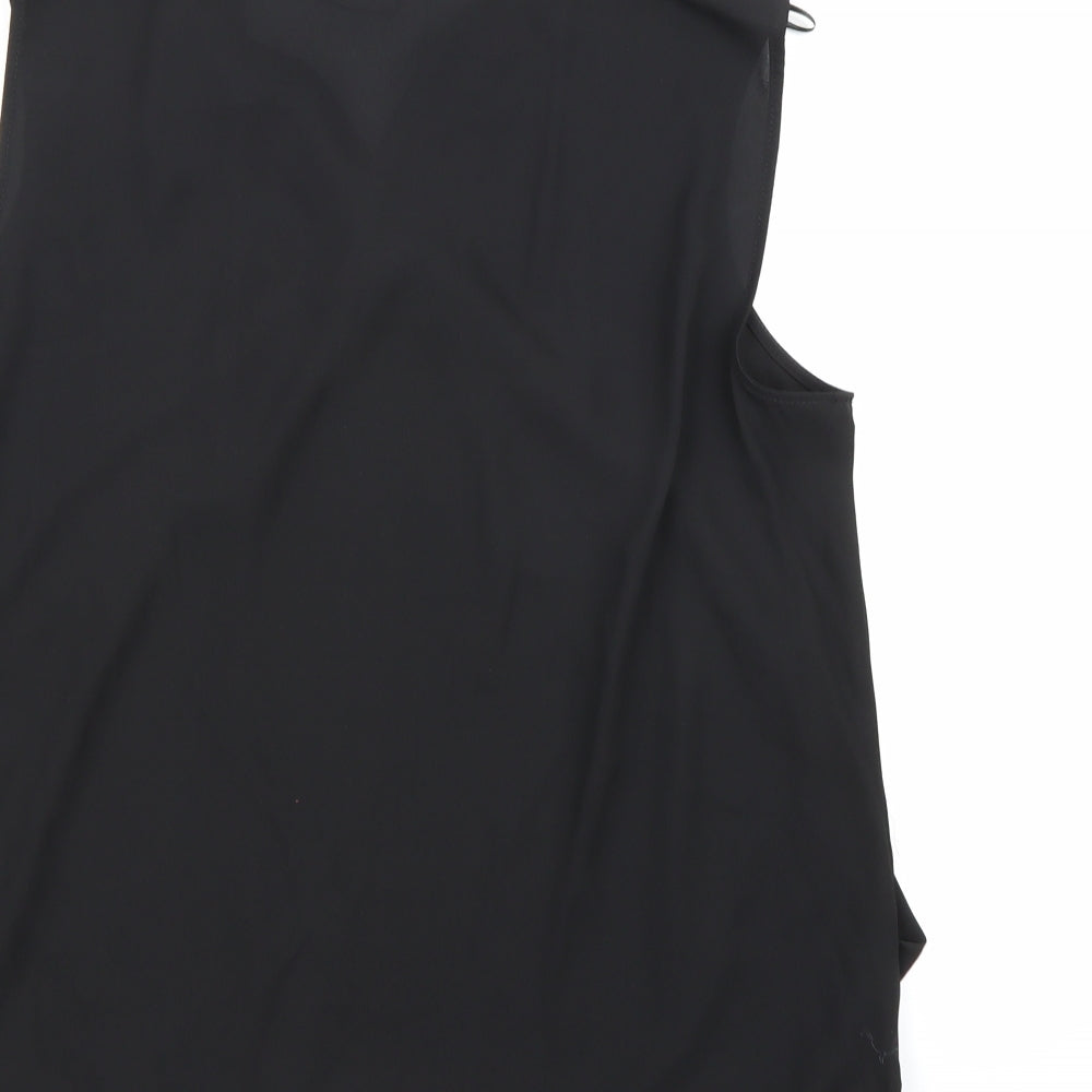 George Womens Black  Chiffon Basic Blouse Size 16