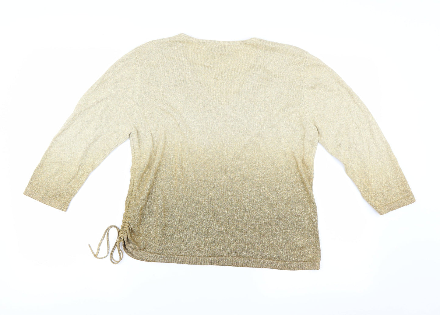 BHS Womens Gold   Pullover Jumper Size 18