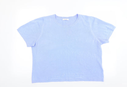 Additional front view of Classics women’s purple jumper, size UK 20