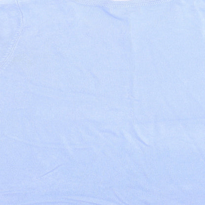Brand and care label for Classics women’s purple jumper, size UK 20