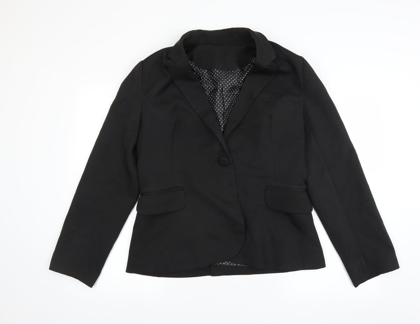 Preworn Womens Black   Jacket Suit Jacket Size L