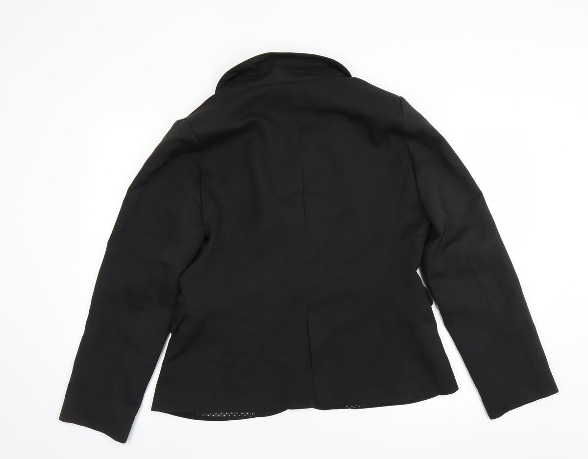 Preworn Womens Black   Jacket Suit Jacket Size L