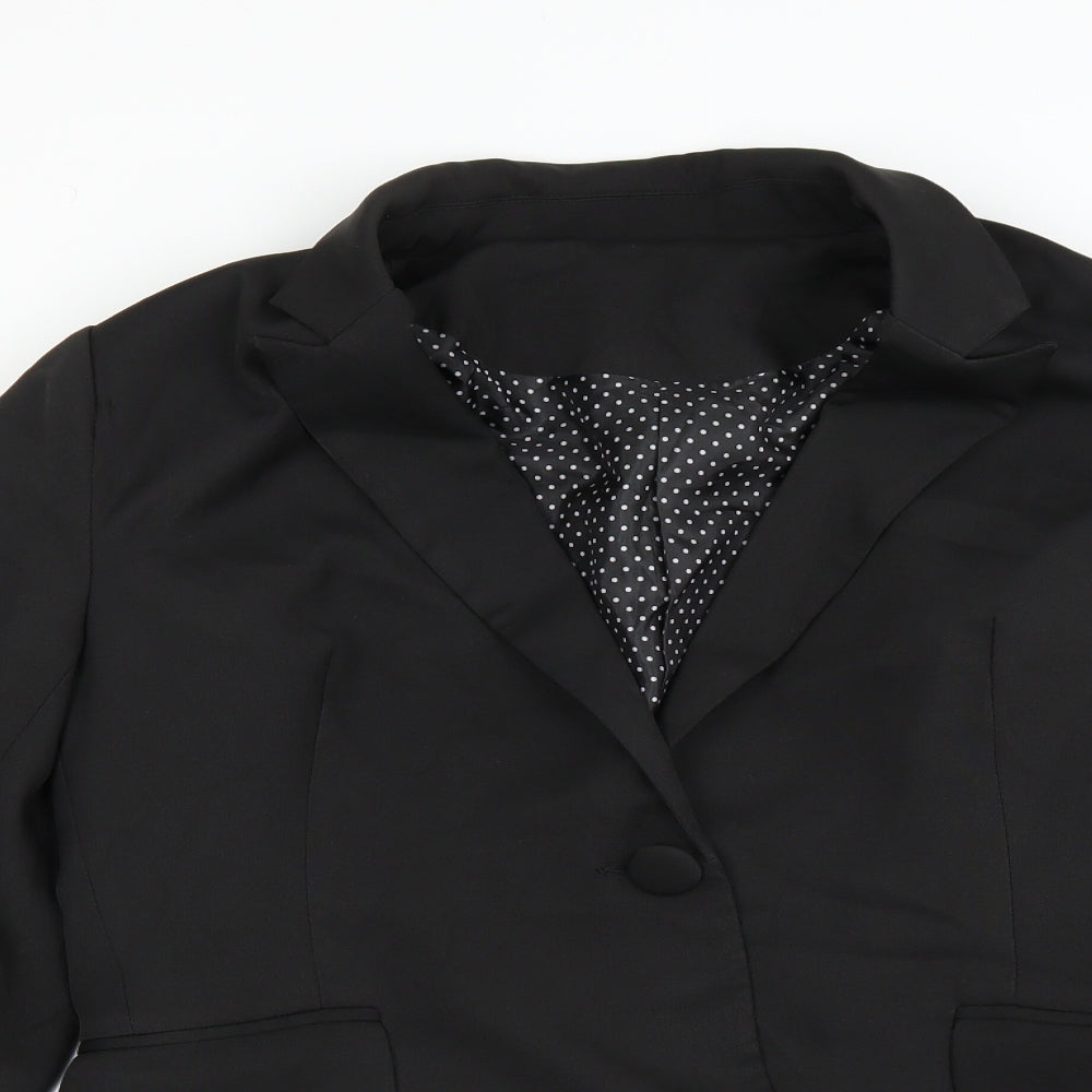 Preworn Womens Black   Jacket Suit Jacket Size L