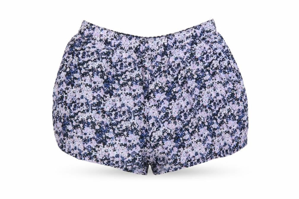 Divided by H&M Womens Blue Floral  Hot Pants Shorts Size 10