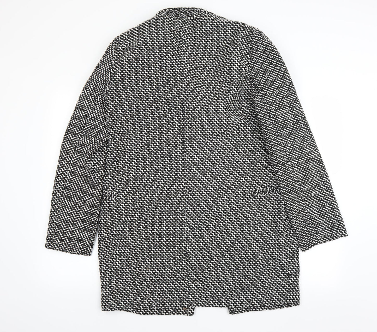 Preworn Womens Black Geometric  Jacket  Size XL