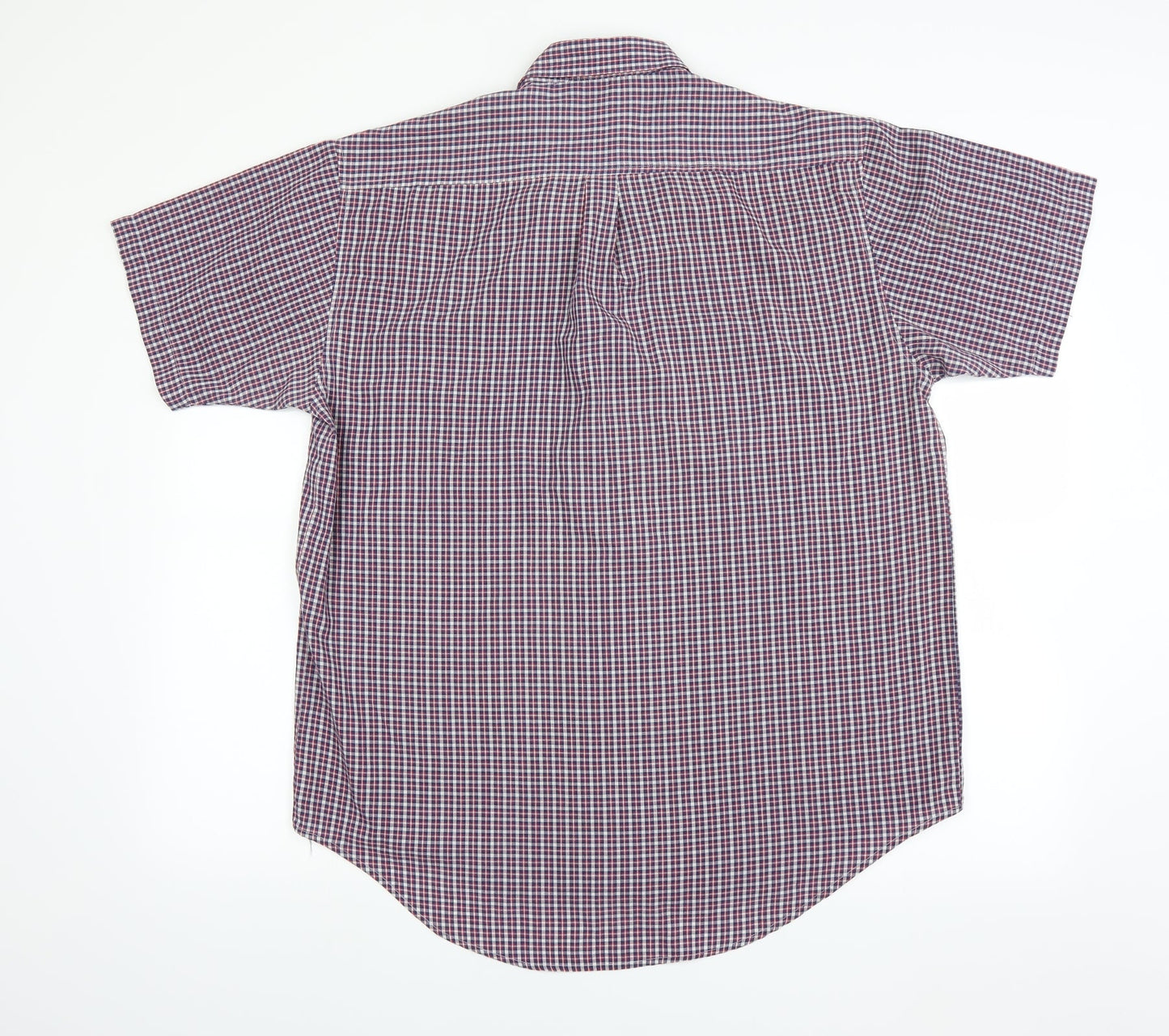 Giorgio Mens Red Check   Button-Up Size L