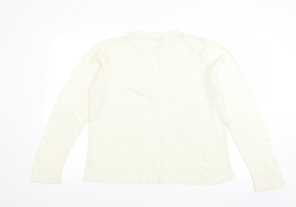 Back view of Bonmarché women’s ivory jumper, size M