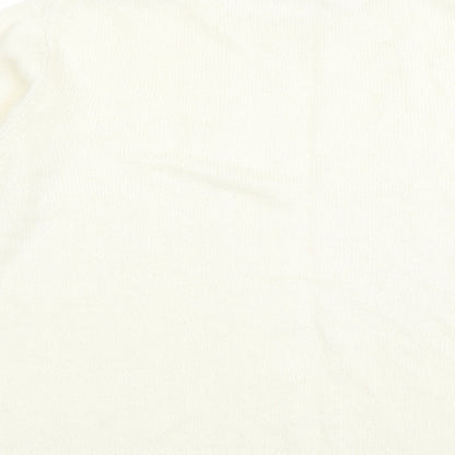 Brand and care label for Bonmarché women’s ivory jumper, size M