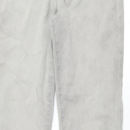 Close-up detail of Primark women’s grey jegging jeans, size UK 10, 29-inch leg
