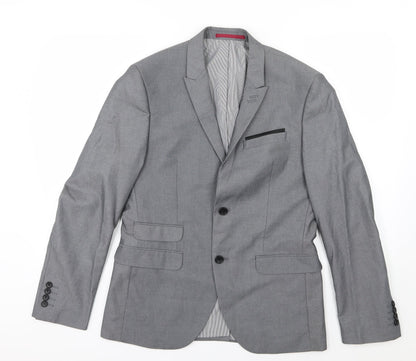 Front view of George men’s grey rayon jacket suit jacket, size 38