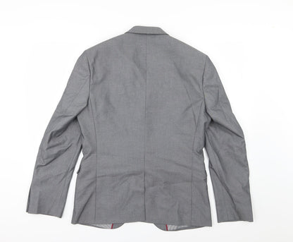 Back view of George men’s grey rayon jacket suit jacket, size 38