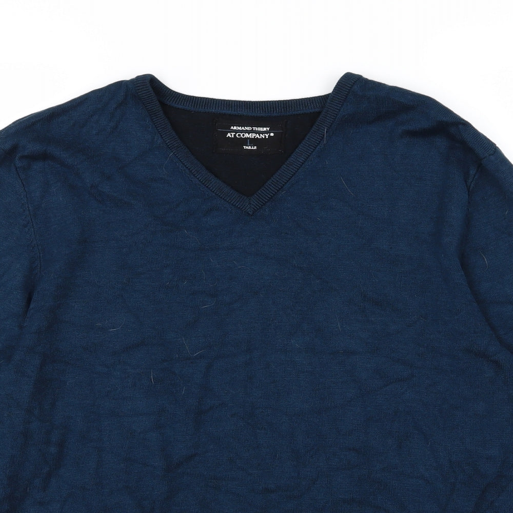 Armand Thiery Mens Blue  Knit Pullover Jumper Size L