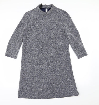 Preloved Edition Womens Blue  Knit Jumper Dress  Size M - Front