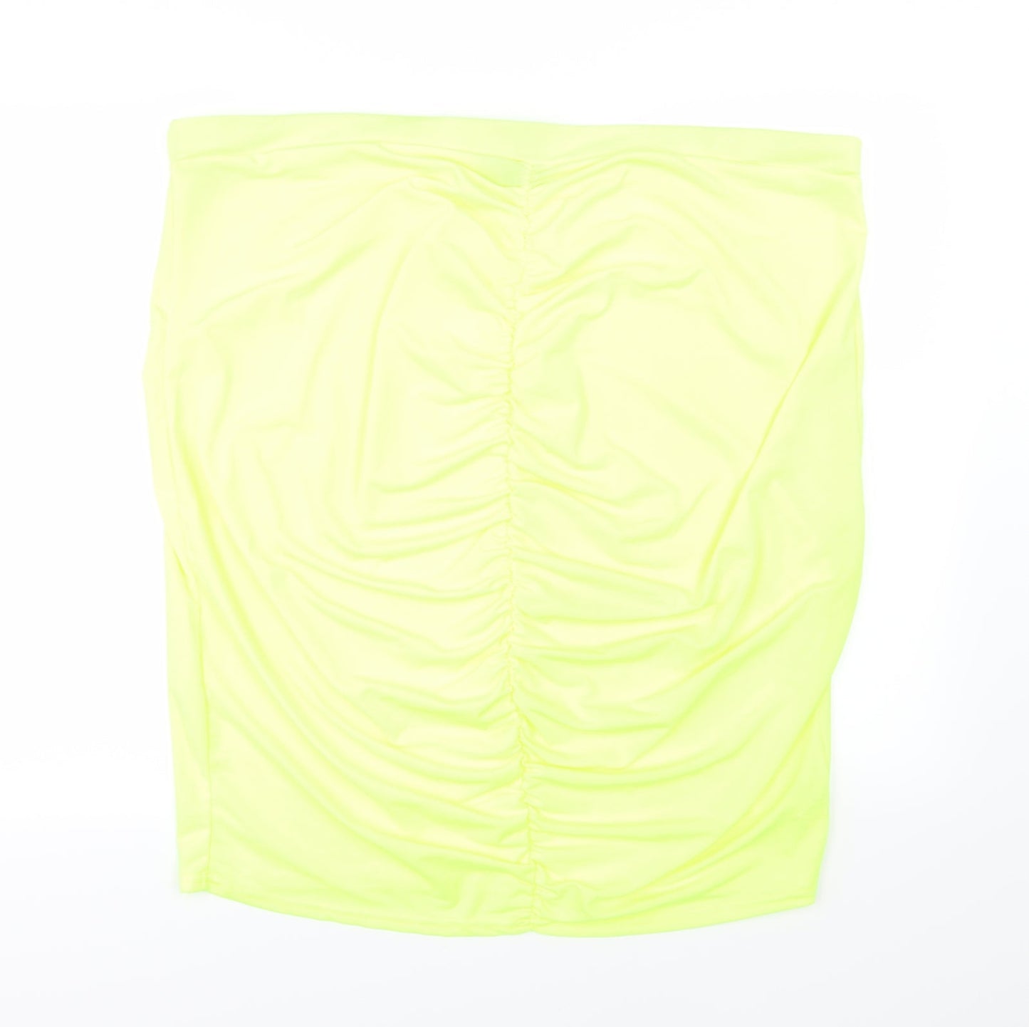 Boohoo Womens Yellow   Straight & Pencil Skirt Size 26  - Neon