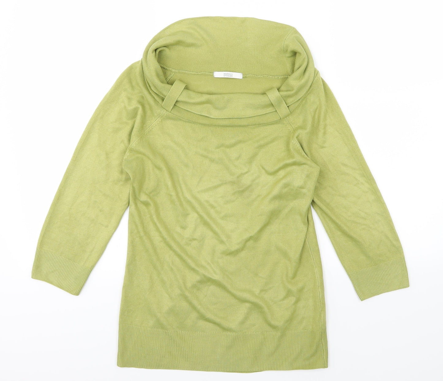 Marks and Spencer Womens Green  Knit Pullover Jumper Size 10
